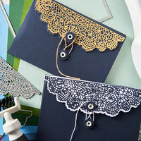 Sizzix Thinlits Dies Set By 49 And Market 10/Pkg - Laced Folio