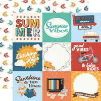 Echo Park - Summer Break Paper - 4X4 Journaling Cards