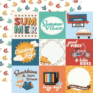 Echo Park - Summer Break Paper - 4X4 Journaling Cards