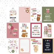 Echo Park - Special Delivery Baby Girl Paper - 3X4 Journaling Cards
