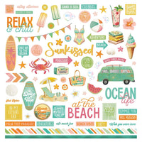 Photo Play - Salt & Sea Element Sticker Sheet - 12x12