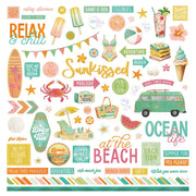 Photo Play - Salt & Sea Element Sticker Sheet - 12x12