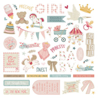 Photo Play - Sweet Little Princess Element Sticker Sheet 12x12