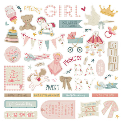 Photo Play - Sweet Little Princess Element Sticker Sheet 12x12