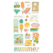 Simple Stories - Summer Snapshots Chipboard Stickers 6"X12"