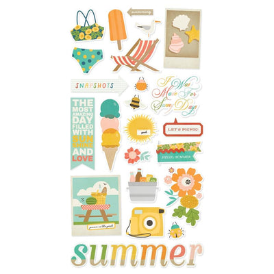 Simple Stories - Summer Snapshots Chipboard Stickers 6