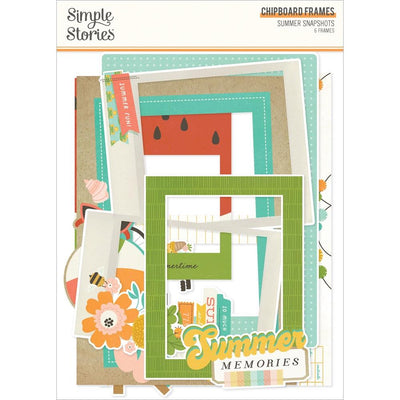 Simple Stories - Summer Snapshots Chipboard Frames 6/Pkg