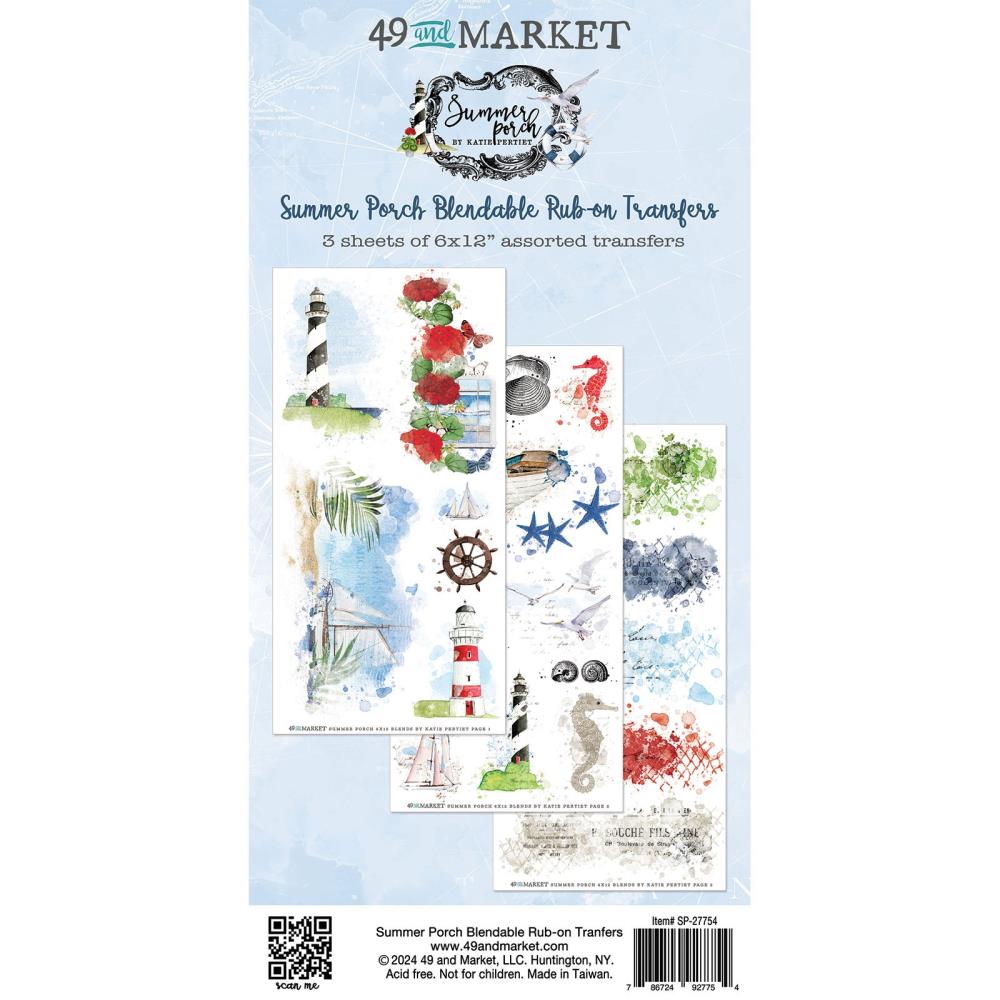 49 and Market - Summer Porch - Blendable Rub-on Transfer Set