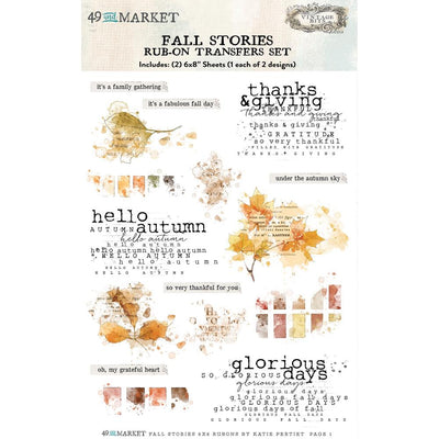 49 And Market Vintage Bits Rub-ons - Fall Stories