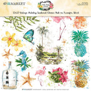 49 and Market - Vintage Artistry Sunburst Collection - 12 x 12 Rub-on Transfers - Classic