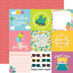 Echo Park - Sunny Days Ahead Paper - 4x4 Journaling Cards