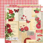 Simple Stories - Simple Vintage Essentials Color Palette Paper - Red Collage