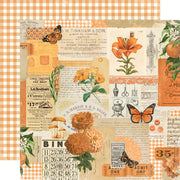 Simple Stories - Simple Vintage Essentials Color Palette Paper - Orange Collage