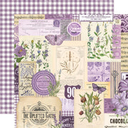 Simple Stories - Simple Vintage Essentials Color Palette Paper - Purple Collage