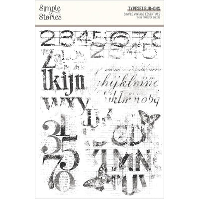 Simple Stories - Simple Vintage Essentials Rub-ons - Typeset