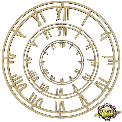 2Crafty - 12 x 12 Weathered Clock Face Frames