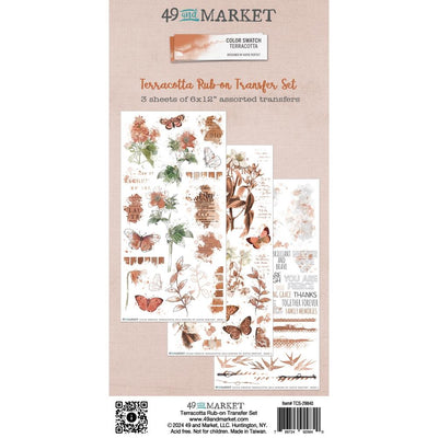 49 and Market - Color Swatch Terracotta - Rub-on Transfer Set