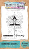 TEXT{ures}by Lou Collins - Geometrics Dragonfly 4" x 6" Clear Stamp Set