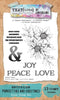TEXT(ures) Winter in Bloom Poinsettias and Greetings 4" x 6" Clear Stamp Set