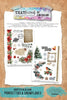 TEXT(ures) Winter in Bloom Poinsettias & Snowflakes 6" x 8" Rub-On Transfer Set