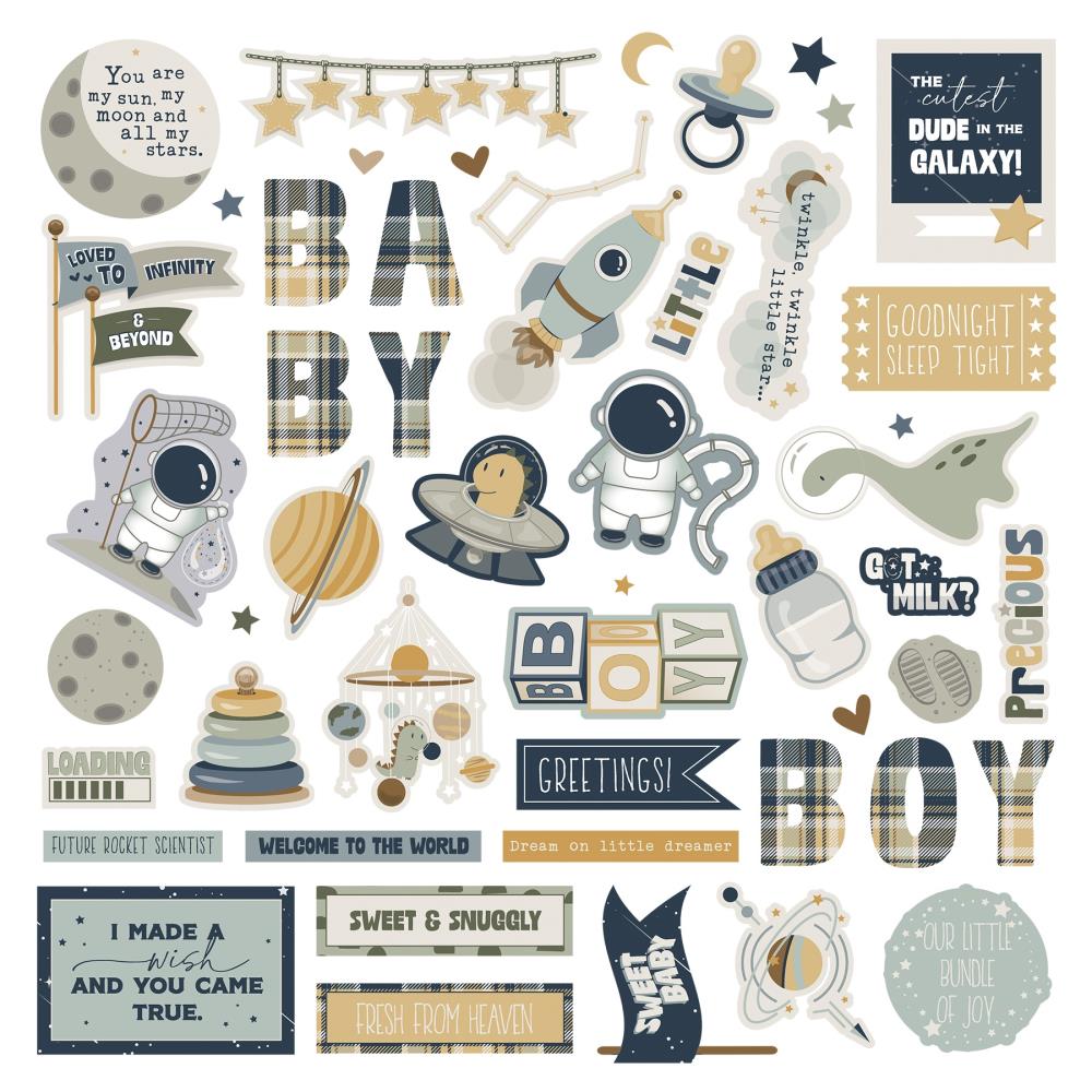 Photo Play - To the Moon & Back 12x12 Cardstock Sticker Sheet