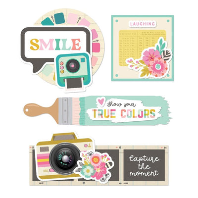 Simple Stories - True Colors Layered Chipboard