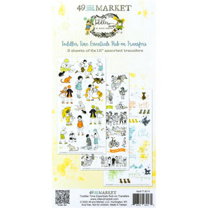 49 and Market - Toddler Time Rub-On Transfer Set - Essentials