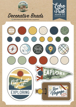 Echo Park - It's Time to Travel Decorative Brads