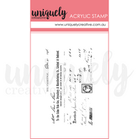 Uniquely Creative - Vintage Receipt Making Mini Stamp