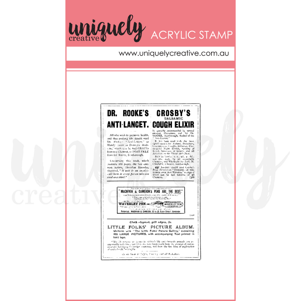 Uniquely Creative - Vintage Newspaper Making Mini Stamp