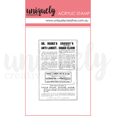 Uniquely Creative - Vintage Newspaper Making Mini Stamp