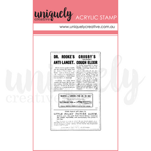 Uniquely Creative - Vintage Newspaper Making Mini Stamp