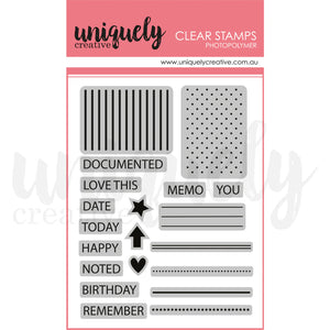 Uniquely Creative - Essential Ephemera Photopolymer Stamp