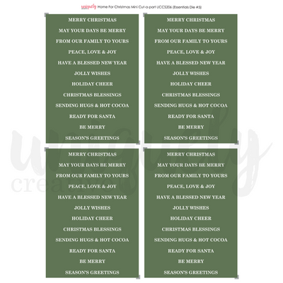 Uniquely Creative - Home for Christmas Mini Cut-a-Part Sheet