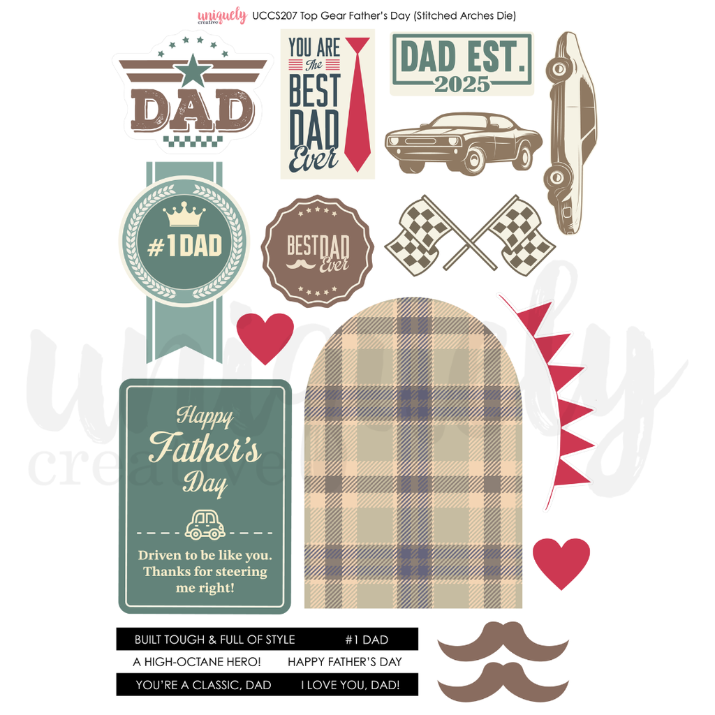 Uniquely Creative - Father's Day Top Gear Cut-a-Part Sheet