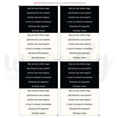 Uniquely Creative - Dressed in Daydreams Mini Cut-a-Part Sheet