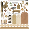 Uniquely Creative - Father's Day Art Deco Scrapbooking Elements Cut-a-Part Sheet 12x12