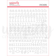 Uniquely Creative - Puffy White Alpha Stickers - Lowercase