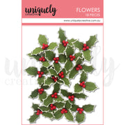 Uniquely Creative - Christmas Holly Flowers 18/Pkg