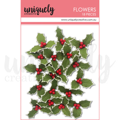 Uniquely Creative - Christmas Holly Flowers 18/Pkg