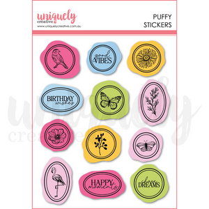 Uniquely Creative - Flowering Utopia Puffy Stickers