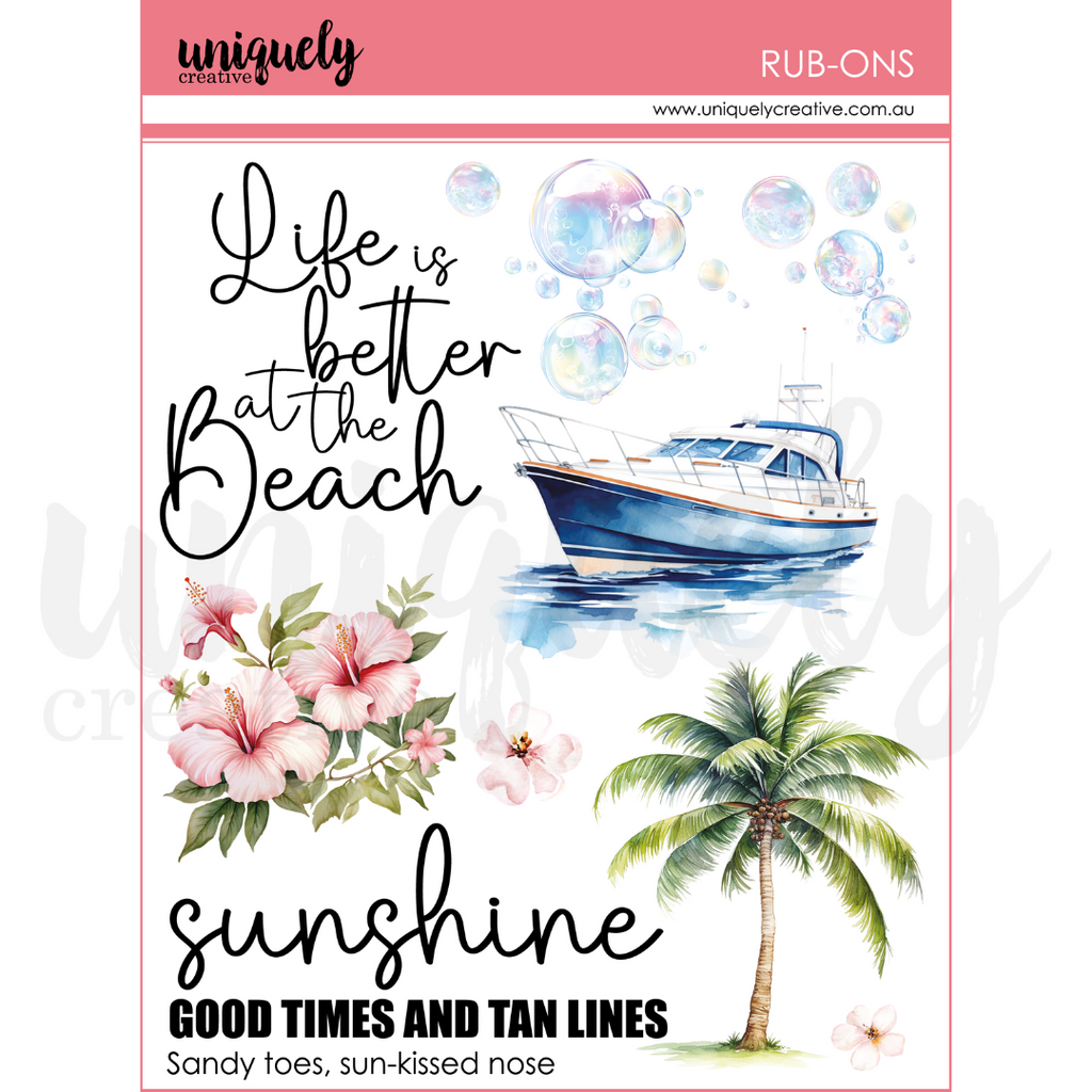 Uniquely Creative - Coastal Bliss Rub-ons