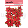 Uniquely Creative - Christmas Poinsettia Flowers 8/Pkg