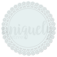 Uniquely Creative - Light Blue Lacey Circle Decorative Base Layer