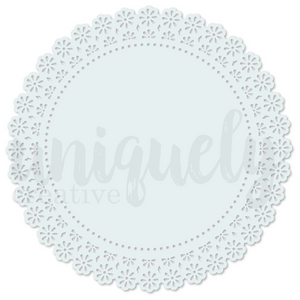 Uniquely Creative - Light Blue Lacey Circle Decorative Base Layer