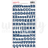 Uniquely Creative - Field Notes Navy Dimensional Alpha Stickers
