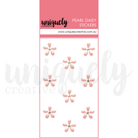 Uniquely Creative Pearl Daisy Stickers - Pink 9/Pkg