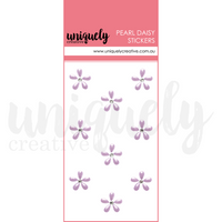 Uniquely Creative Pearl Daisy Stickers - Purple 9/Pkg