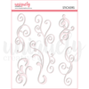 Uniquely Creative - White Flourish Puffy Stickers