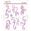 Uniquely Creative - Purple Flourish Puffy Stickers